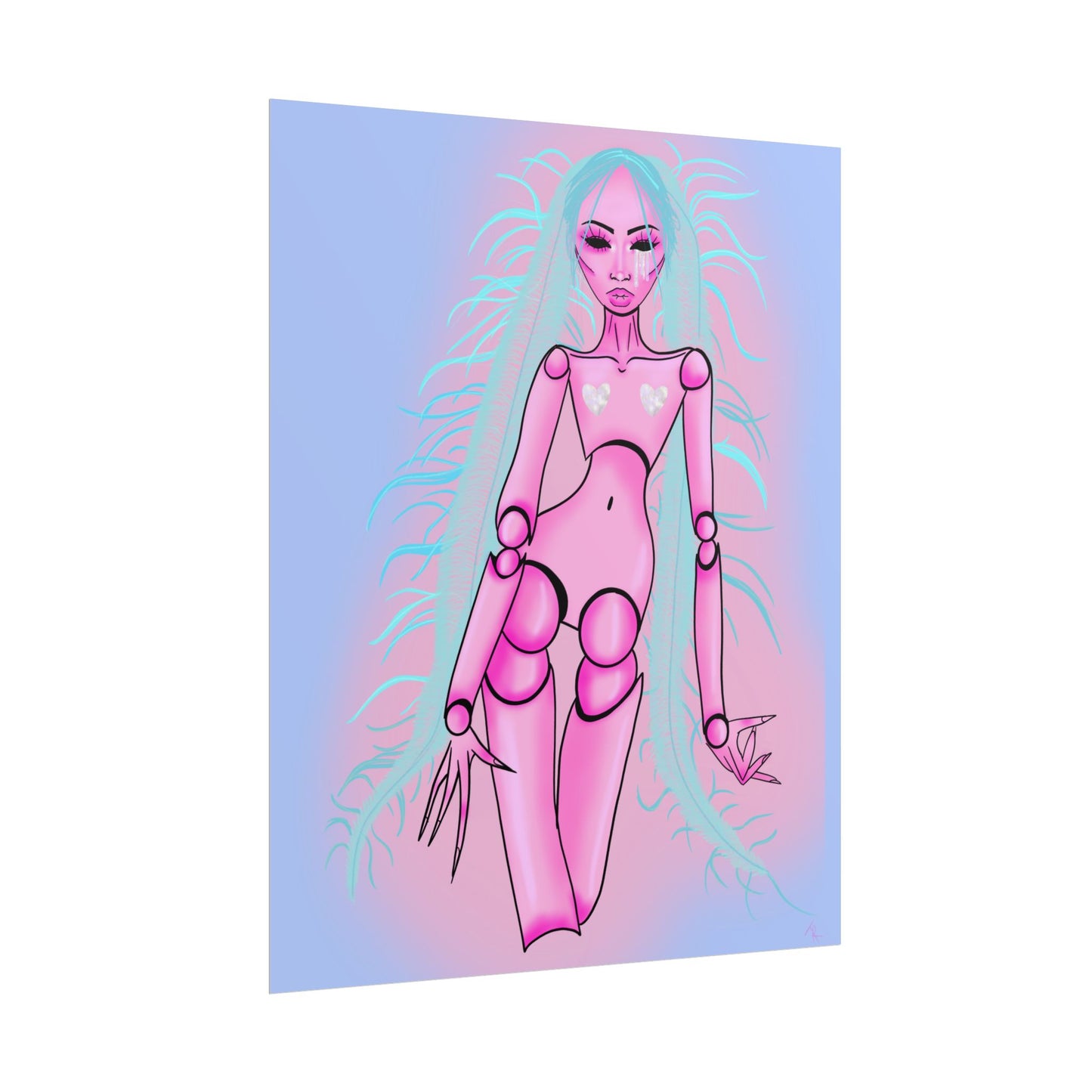 BJD Doll Digital Art Print (Rolled Poster)
