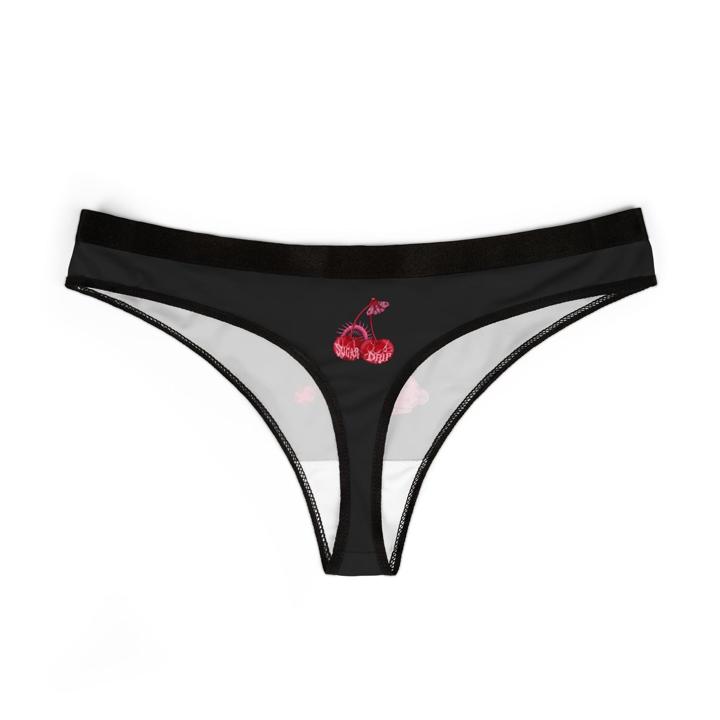 femme feral mace bunny black thong back view