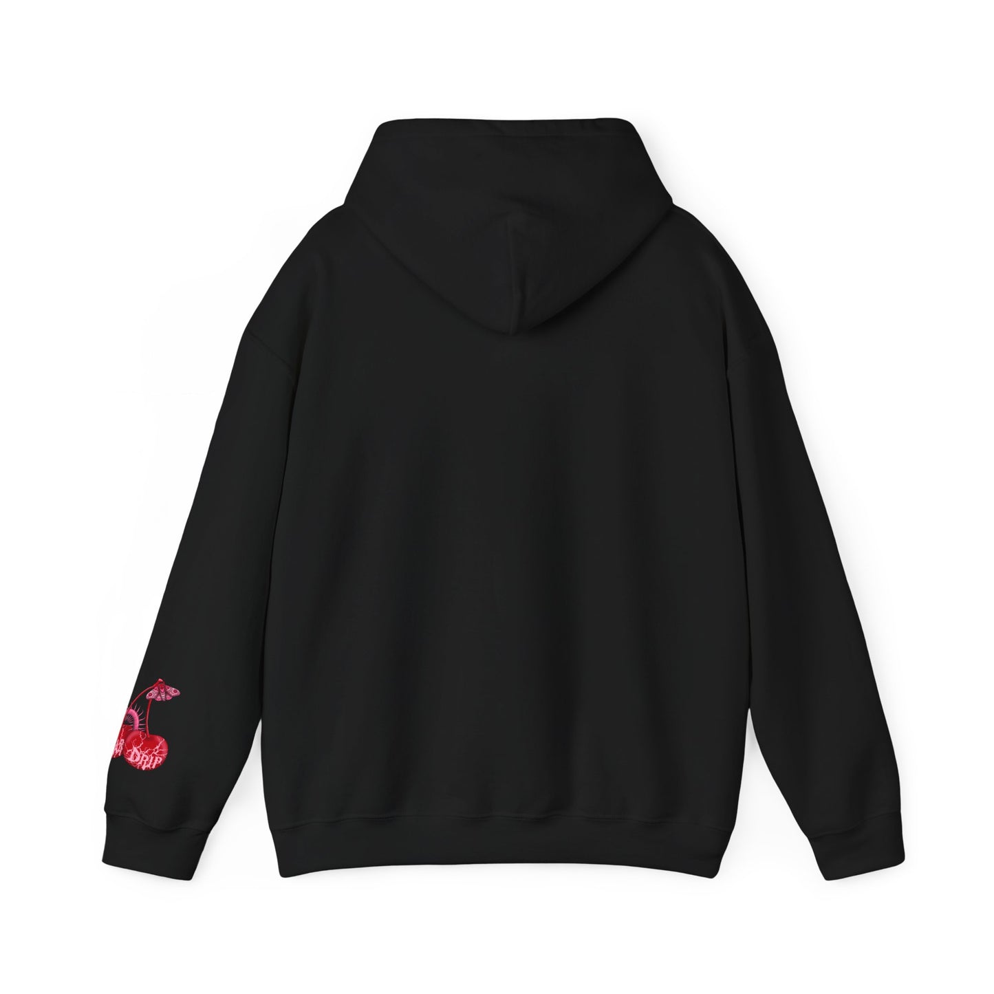 femme teeth mace slaughter feral black hoodie back view