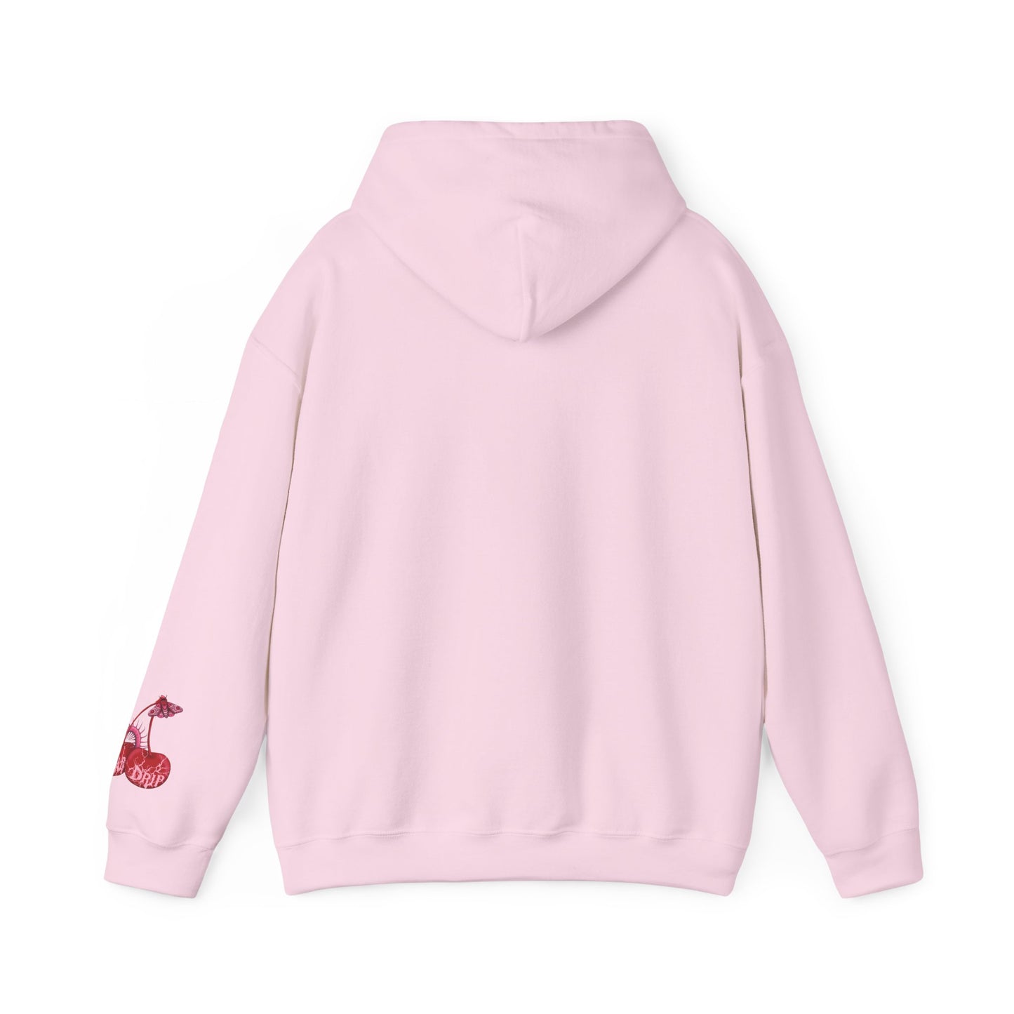 feral doubled headed rat with mace pink hoodie back view