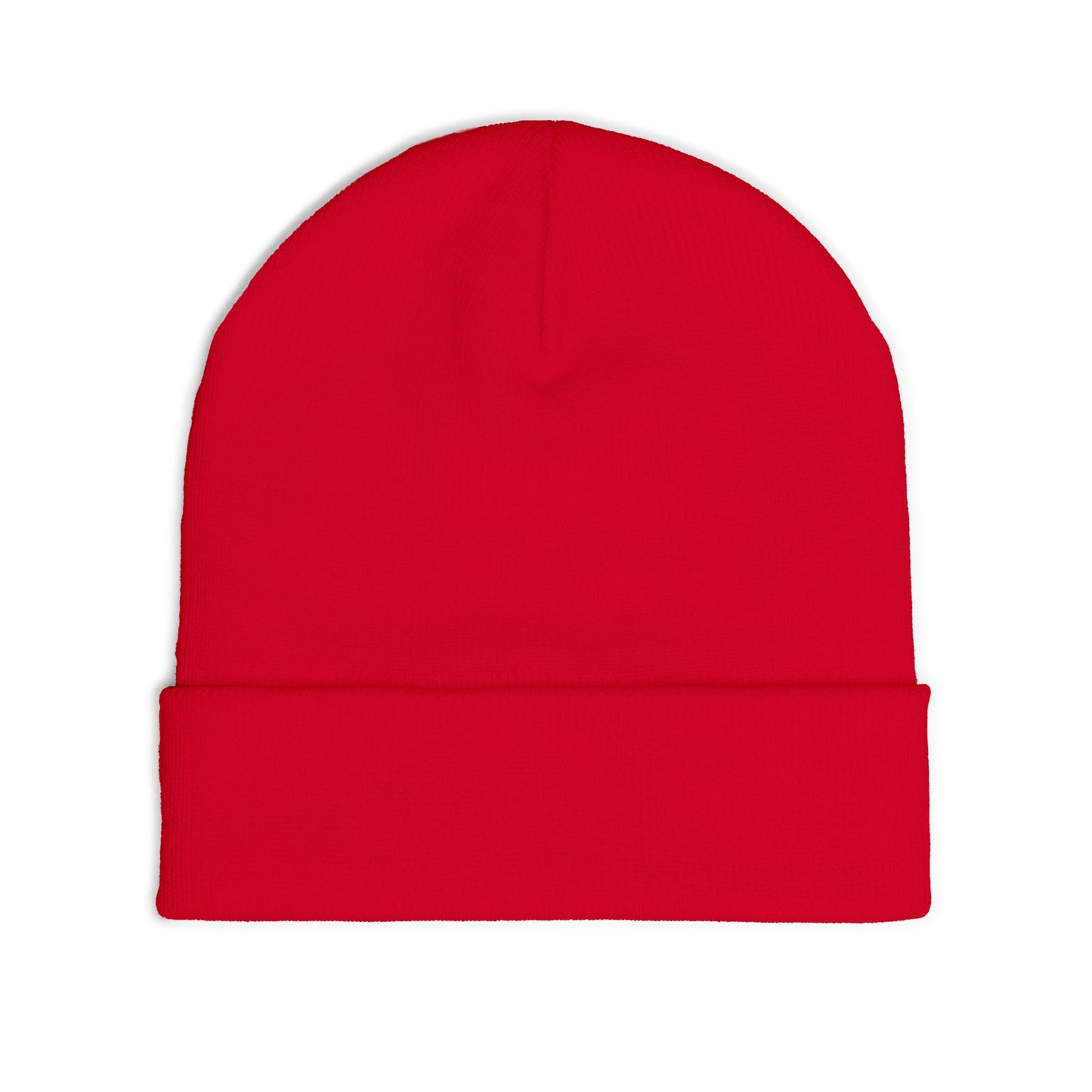 red feral embroidered beanie back view