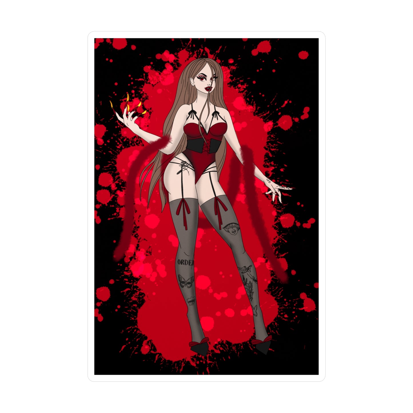 CUSTOM PINUP Sticker Add On - Rectangle Vinyl Decals