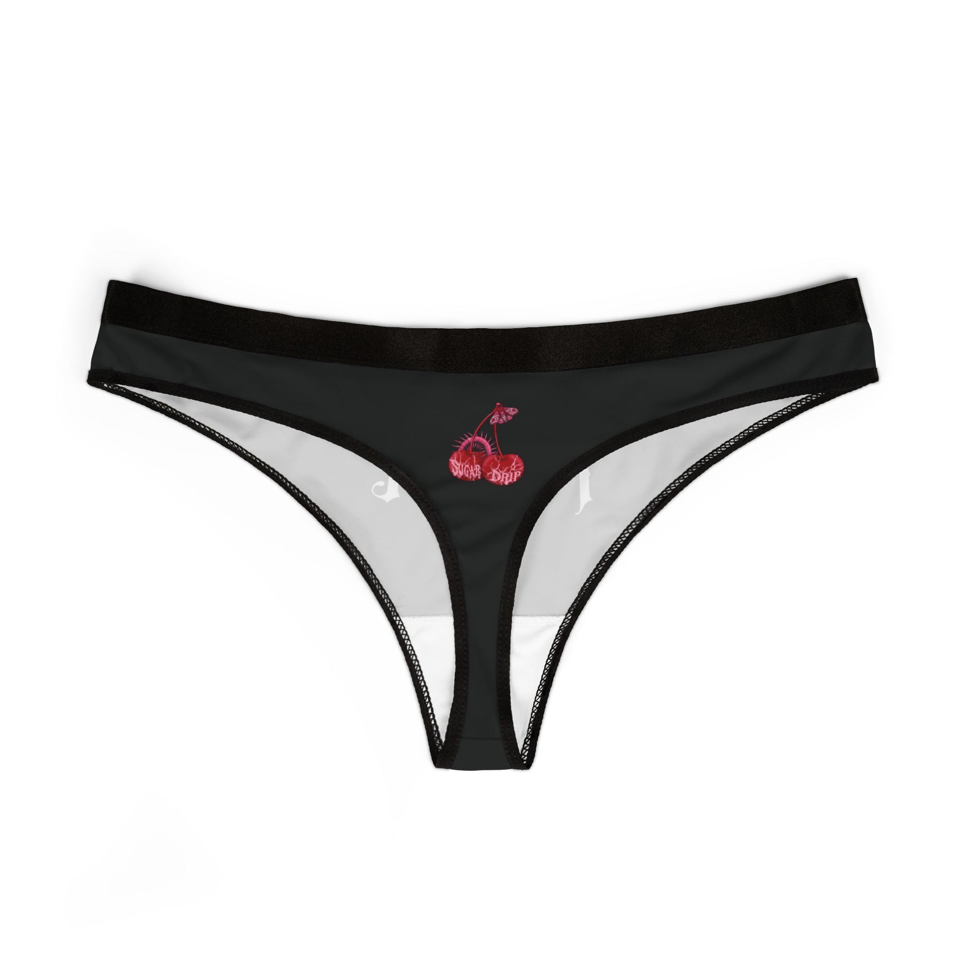 black feral thong back view