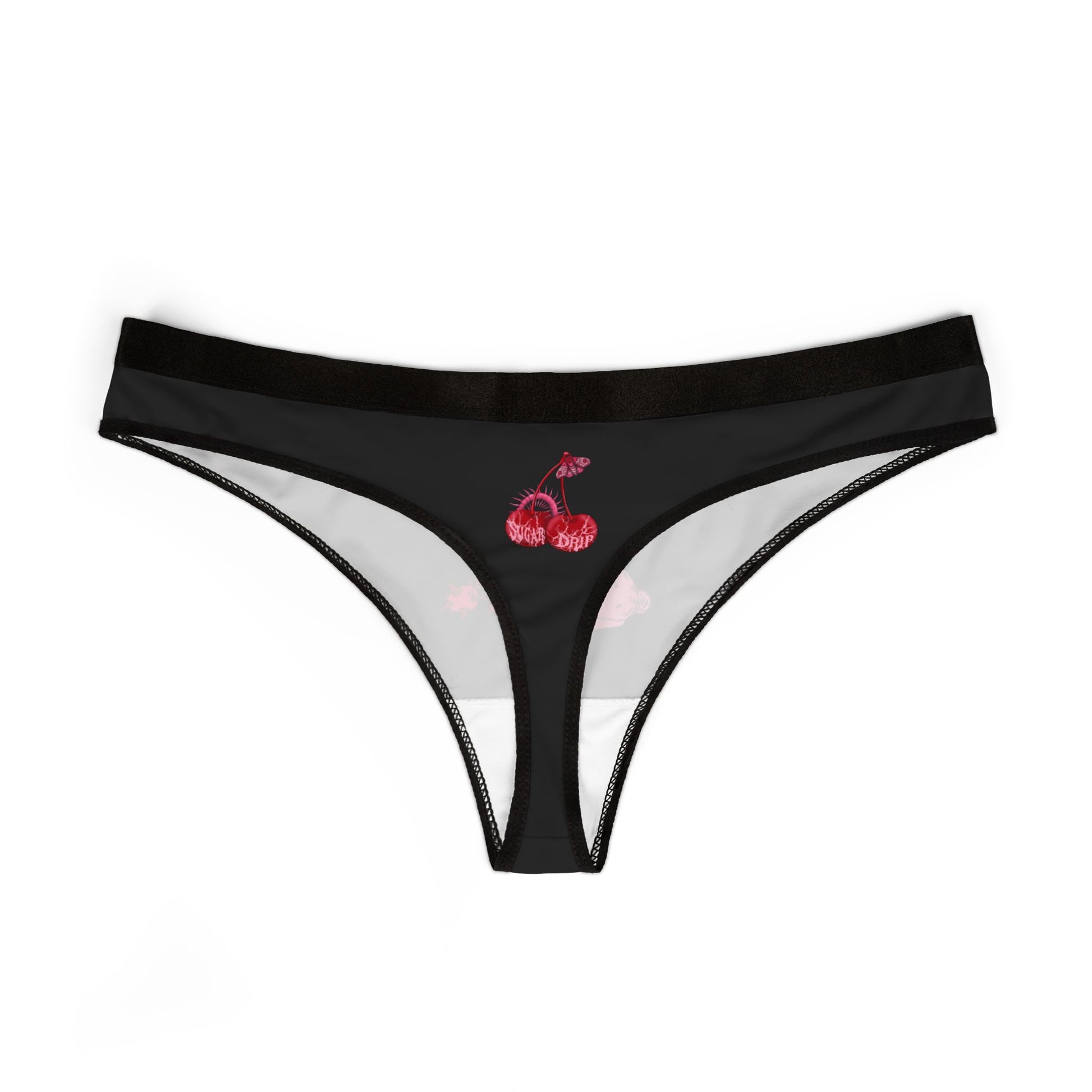 femme feral mace bunny black thong back view