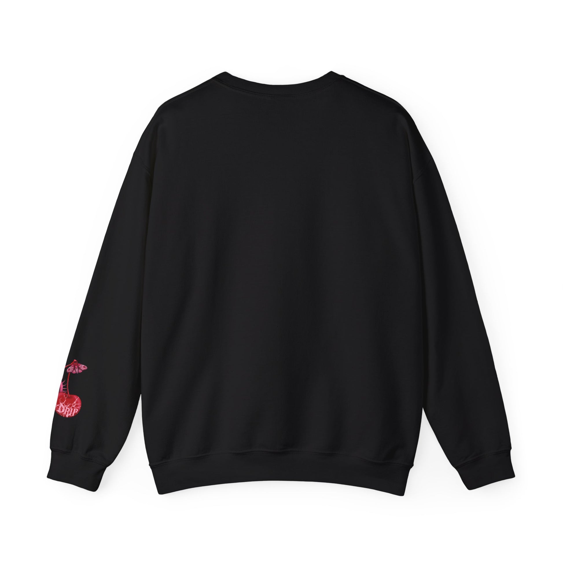feral fly in my eye goth coquette graphic sweatshirt back view black