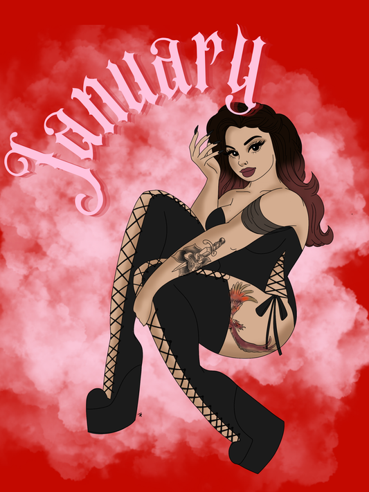 January Custom Pinup Art