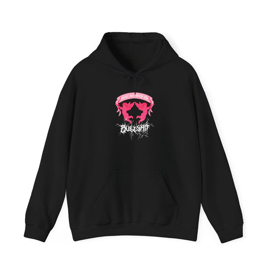 miss me cupid goth coquette cherub black hoodie front view